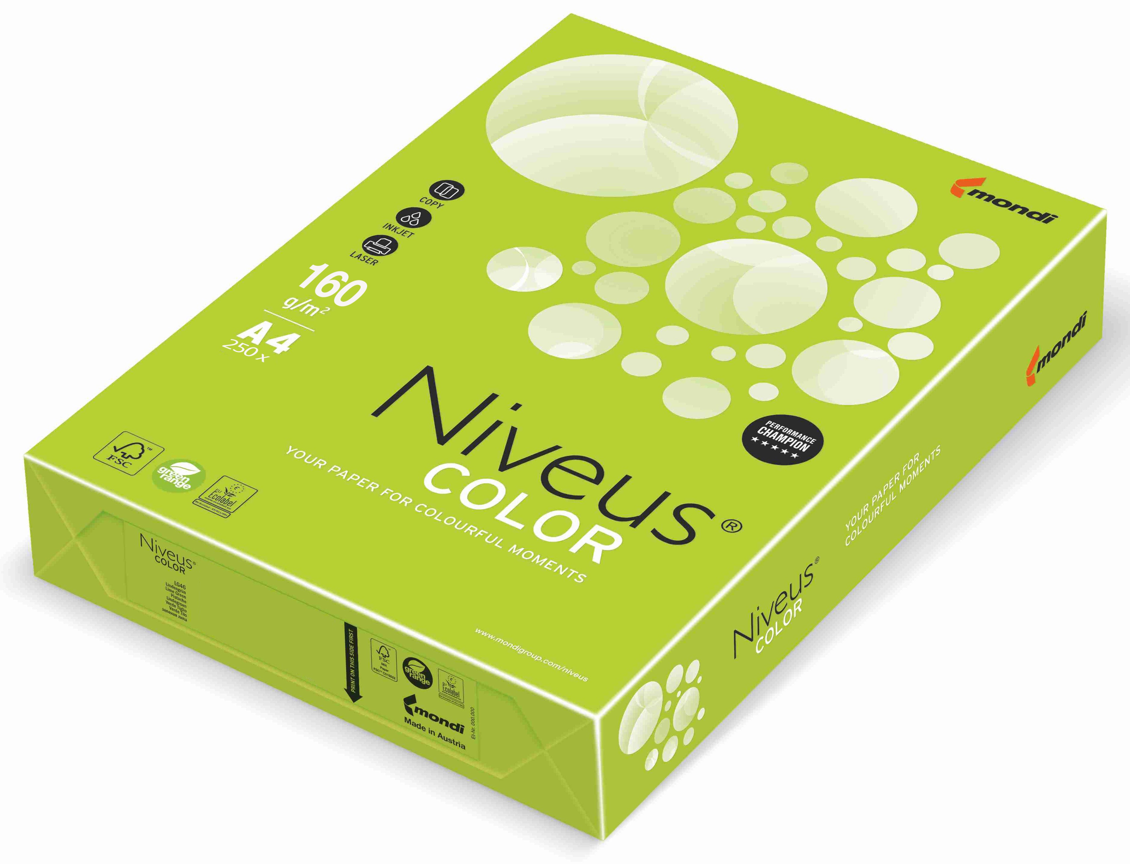 CARTON COPIATOR A4 VERDE LIME INTENS 160G 250/TOP LG46 NIVEUS CARTON COPIATOR A4 VERDE LIME INTENS 160G 250/TOP LG46 NIVEUS